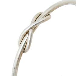 Pre Owned Tiffany & Co. Infinity Sterling Silver Open Cuff Bracelet