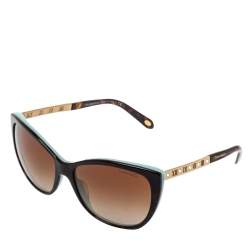Pre Owned Tiffany & Co. Brown /Brown Gradient TF 4094 - B Atlas Cat Eye Sunglasses