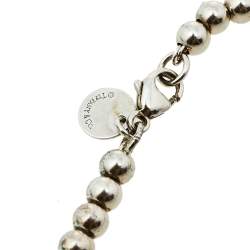 Pre Owned Tiffany & Co. Return to Tiffany Enamel Heart Tag Silver Beads Bracelet