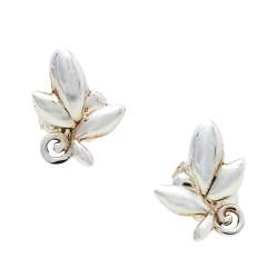 Pre Owned Tiffany & Co. Paloma Picasso® Olive Leaf Silver Stud Earrings