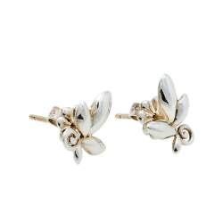 Pre Owned Tiffany & Co. Paloma Picasso® Olive Leaf Silver Stud Earrings