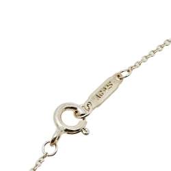 مملوكة مسبقًا Tiffany & Co. Return To Tiffany Rubedo Heart Tag Charm Silver Pendant Necklace