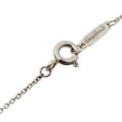 Pre Owned Tiffany & Co. Sterling Silver 1837 Interlocking Circles Pendant Necklace