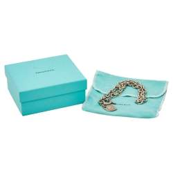 Pre Owned Tiffany & Co. Sterling Silver Return To Tiffany Heart Tag Toggle Necklace