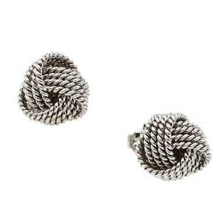 Pre Owned Tiffany & Co. Tiffany Twist Knot Silver Stud Earrings