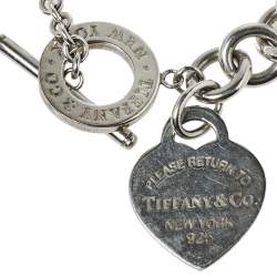 Pre Owned Tiffany & Co. Return To Tiffany Sterling Silver Heart Tag Toggle Bracelet