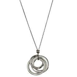 Pre Owned Tiffany & Co. Sterling Silver 1837 Interlocking Circles Pendant Necklace