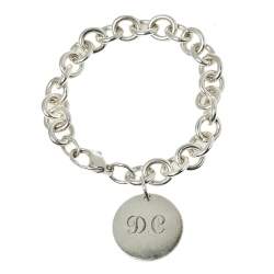 Pre Owned Tiffany & Co. Sterling Silver Return to Tiffany Circle Charm Bracelet 