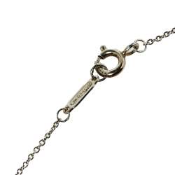 Pre Owned Tiffany & Co. Return To Tiffany Blue Enamel Double Heart Tag Pendant Necklace