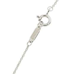 Pre Owned Tiffany & Co. Return To Tiffany Sterling Silver Medium Heart with Key Pendant Necklace