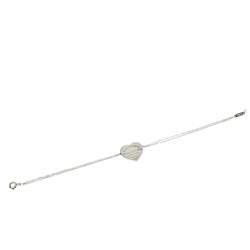 Pre Owned Tiffany & Co. Sterling Silver Heart Tag Double Chain Bracelet