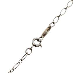 Pre Owned Tiffany & Co. Enamel Silver Knot Key Pendant Necklace