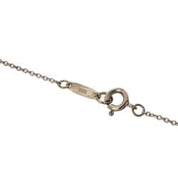 Pre Owned Tiffany & Co. Sterling Silver Bow Pendant Necklace