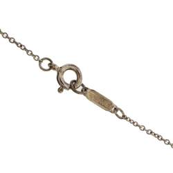 Pre Owned Tiffany & Co. Sterling Silver Bow Pendant Necklace