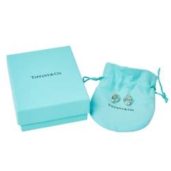 Pre Owned Tiffany & Co. Elsa Peretti Sterling Silver Open Heart Stud Earrings