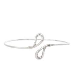 Pre Owned Tiffany & Co. Elsa Peretti Teardrop Sterling Silver Cuff Bracelet
