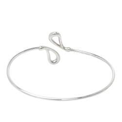 Pre Owned Tiffany & Co. Elsa Peretti Teardrop Sterling Silver Cuff Bracelet