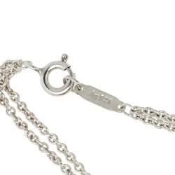 Pre Owned Tiffany & Co. Infinity Sterling Silver Double Chain Bracelet