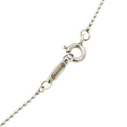 Pre Owned Tiffany & Co. Enamel Beaded Heart Key Silver Pendant Necklace