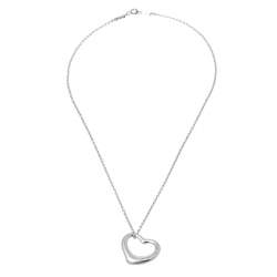 مملوكة مسبقًا Tiffany & Co. Elsa Peretti Sterling Silver Open Heart Pendant Necklace