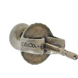 Pre Owned Tiffany & Co. Elsa Peretti Diamond Silver Stud Earrings