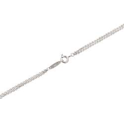 Pre Owned Tiffany & Co. Infinity Sterling Silver Double Strand Pendant Necklace