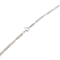 Pre Owned Tiffany & Co. Infinity Sterling Silver Double Strand Pendant Necklace