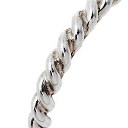 Pre Owned Tiffany & Co. Twist Sterling Silver Narrow Band Ring Size EU 51