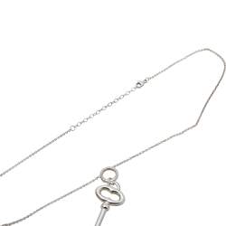 Pre Owned Tiffany & Co. Oval Key Sterling Silver Pendant Necklace