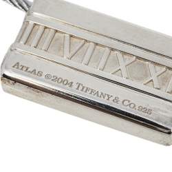 Tiffany & Co. Silver Roman 925 Sterling Atlas Numeral Key Ring
