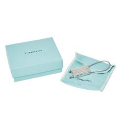 Tiffany & Co. Silver Roman 925 Sterling Atlas Numeral Key Ring