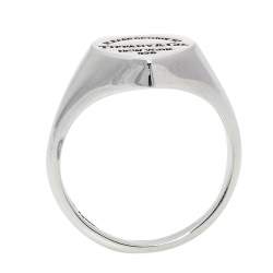 Pre Owned Tiffany & Co. Return To Tiffany Sterling Silver Heart Signet Ring Size EU 55