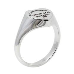 Pre Owned Tiffany & Co. Return To Tiffany Sterling Silver Heart Signet Ring Size EU 55