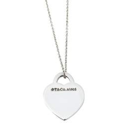 Pre Owned Tiffany & Co. Return To Tiffany Heart Tag Sterling Silver Pendant Necklace