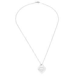 Pre Owned Tiffany & Co. Return To Tiffany Heart Tag Sterling Silver Pendant Necklace