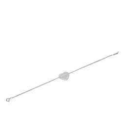 Pre Owned Tiffany & Co. Return To Tiffany Heart Tag Double Chain Sterling Silver Bracelet