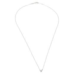 Pre Owned Tiffany & Co. Elsa Peretti Diamond By The Yard Sterling Silver Diamond Pendant Necklace