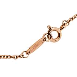 Pre Owned Tiffany & Co. Atlas Pierced 18k Rose Gold and Diamonds Bracelet