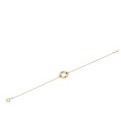 Pre Owned Tiffany & Co. Atlas Pierced 18k Rose Gold and Diamonds Bracelet