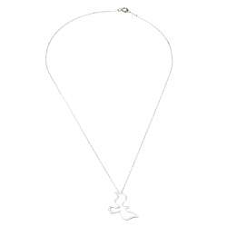 Pre Owned Tiffany & Co. Paloma Picasso Sterling Silver Dove Pendant Necklace