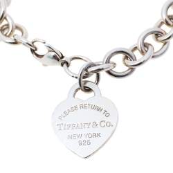 Pre Owned Tiffany & Co. Return to Tiffany Heart Tag Charm Bracelet