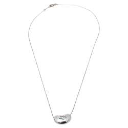 Pre Owned Tiffany & Co. Elsa Peretti Bean Sterling Silver Pendant Necklace