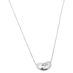 Pre Owned Tiffany & Co. Elsa Peretti Bean Sterling Silver Pendant Necklace