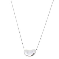 Pre Owned Tiffany & Co. Elsa Peretti Bean Sterling Silver Pendant Necklace