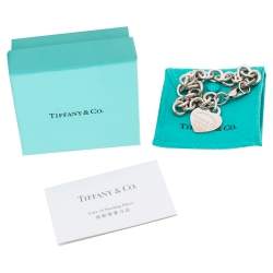 Pre Owned Tiffany & Co. Return to Tiffany Heart Tag Charm Bracelet 