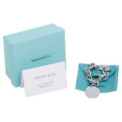 Pre Owned Tiffany & Co. Return to Tiffany Round Tag Sterling Silver Charm Bracelet