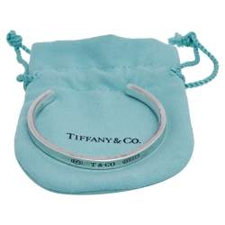 Pre Owned Tiffany & Co. 1837 Sterling Silver Narrow Open Cuff Bracelet