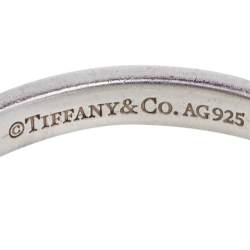 Pre Owned Tiffany & Co. 1837 Sterling Silver Narrow Open Cuff Bracelet