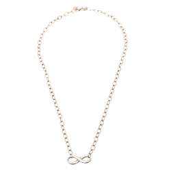Pre Owned Tiffany & Co. Infinity Sterling Silver Pendant Necklace 