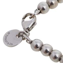 Pre Owned Tiffany & Co. Return To Tiffany Heart Tag Enamel Silver Bead Bracelet